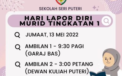 SELAMAT DATANG PUTERI PUTERI HARAPAN TINGKATAN 1/2022 (AMBILAN 2)